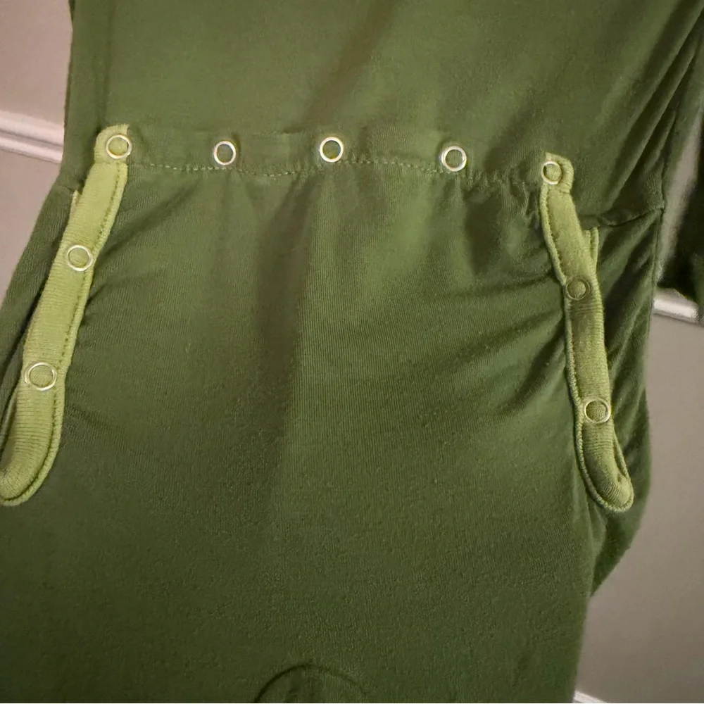 Kickee Pants Bamboo Sleeper 9-12M Olive Zip Pajamas Soft - Picture 3 of 5